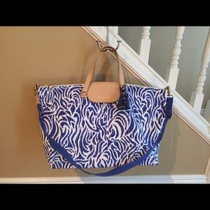 Vineyard Vines Nautical Zebra Overnight Bag